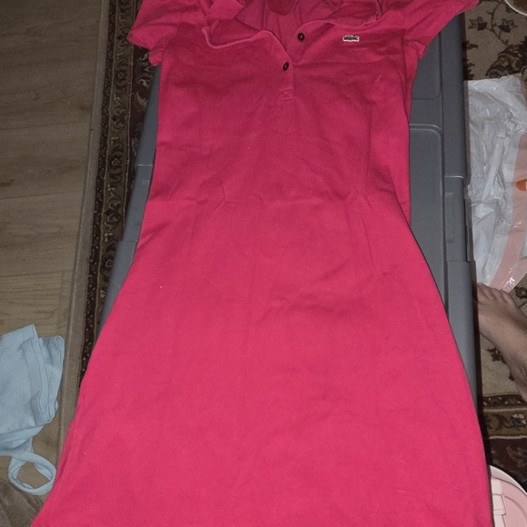 Lacoste Vibrant Pink Polo Dress - Picture 1 of 2